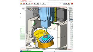 NC-Code-Simulation mit NCSIMUL. (Spring Technologies)