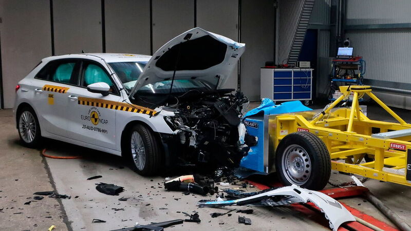 Der Audi A3 Sportback hat fünf von fünf Punkten im aktuellen Euro-NCAP-Crashtest erreicht. (Euro NCAP)