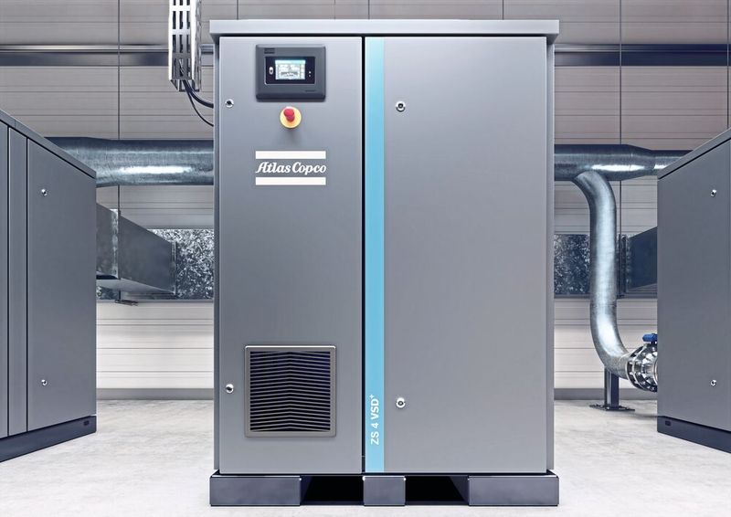 Die Schraubengebläse des Typs ZS 4 VSD+ arbeiten mit der Drehzahlregelung der neuesten Technologie und sind um rund 10 % effizienter als die Vorgängergeneration.  (Bild: Atlas Copco)