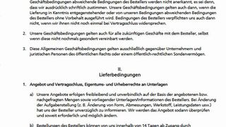 Verkaufsbedingungen ()