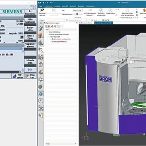 To be able to perform NC programming and the run-in process in parallel with main time, the digitization experts of the d.u.h. Group created the complete digital twin of the machine tools.(Image: d.u.h. Group)