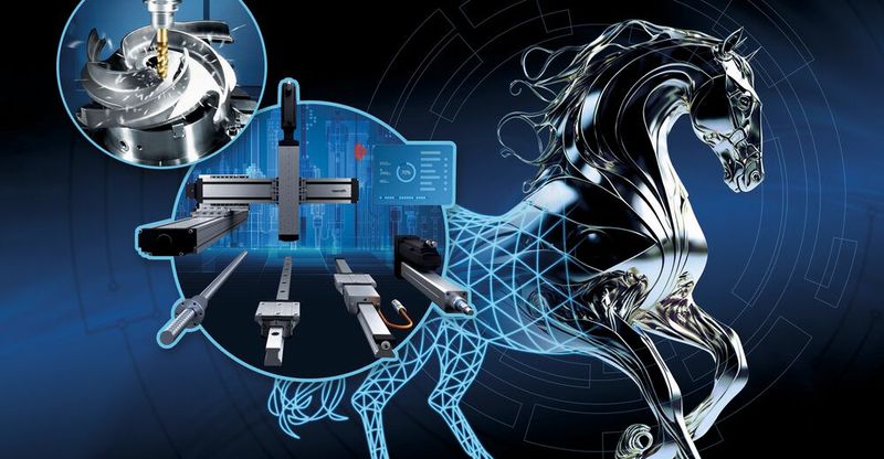 Lineartechnik für Werkzeugmaschinenhersteller: Ob thermisch stabile Linearführungen für die Hochpräzisionsbearbeitung oder einfach auslegbare Linearroboter für neue Einsatzfelder – die Möglichkeiten sind vielfältig.(Bild:  © Eugene - stock.adobe.com; Bosch Rexroth; [M] VCG)