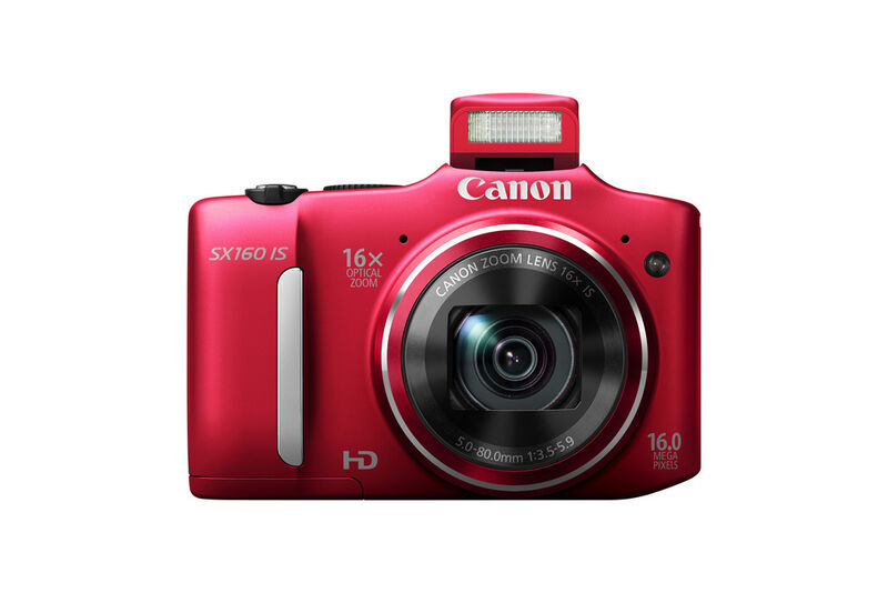 Die Canon PowerShot SX160 IS gibt es neben der Farbe Schwarz auch in stylischem Rot. (Archiv: Vogel Business Media)