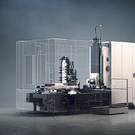 Ansicht der Heckert H65 4-Achsmaschine ohne Blechverkleidung: Die neue H-Baureihe zur 4-Achs-Bearbeitung von Heckert ist ausgelegt auf maximale Produktivität und Prozesssicherheit bei höchster Präzision. Ansicht der Heckert H65 4-Achsmaschine ohne Blechverkleidung: Die neue H-Baureihe zur 4-Achs-Bearbeitung von Heckert ist ausgelegt auf maximale Produktivität und Prozesssicherheit bei höchster Präzision.
