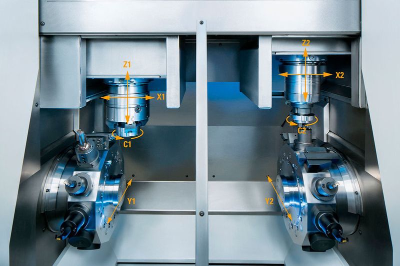In den neuen VL-Maschinen für die Bearbeitung von Futterteilen sorgen kraftvolle, wassergekühlte Motorspindeln bis zu 32,4 kW Leistung (bei 40% ED) für eine hohe Produktivität. (Emag)