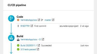 Alle notwendigen Einstellungen für ein Projekt sind im Dashboard verfügbar. Hier ist es möglich, nach Belieben zwischen Repositories, Backlogs oder Pipelines zu wechseln. (Bild: Joos / Microsoft)
