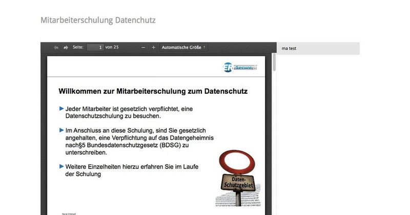 Eine etwa 15-minütige Schulung reicht aus, um die Software von ER-Secure zu verstehen. Dank des selbsterklärenden Ablaufs ist selbst diese kurze Einführung nicht unbedingt notwendig. (Bild: ER-Secure e. K.)