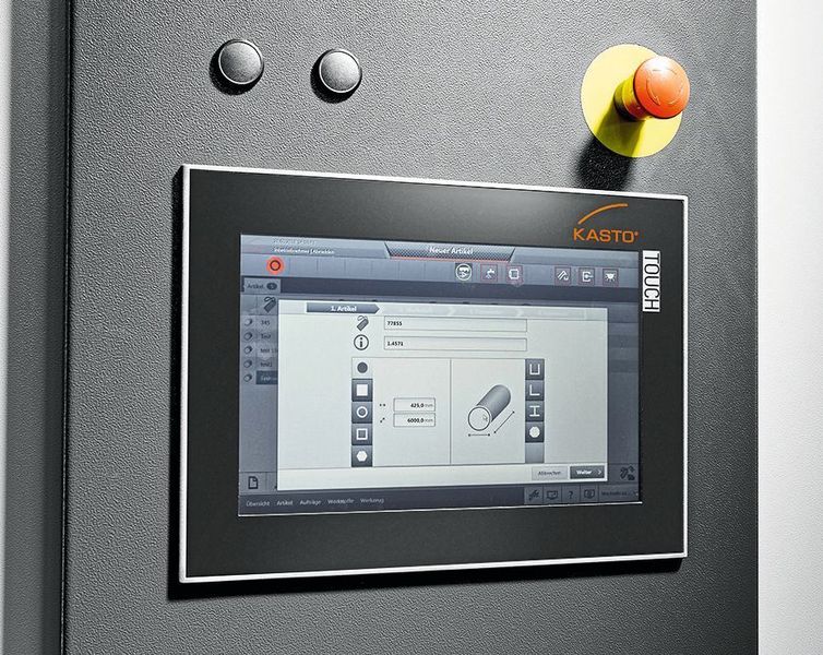 Die intuitive Steuerung der Kastotec AC5 erlaube die einfache Anwendung und optmiale Anpassung der Prozessparameter an das jeweilige Sägeband. (Kasto)