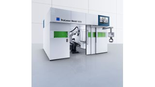 Die Trulaser Weld 5000: Der Einstieg ins Laserschweißen wird laut Trumpf mit dieser Anlage so einfach wie nie – Dank der Möglichkeit zum „toleranten“ Laserschweißen mittels Fusionline und dem Produktionsanlaufpaket, wie es heißt. (Trumpf)