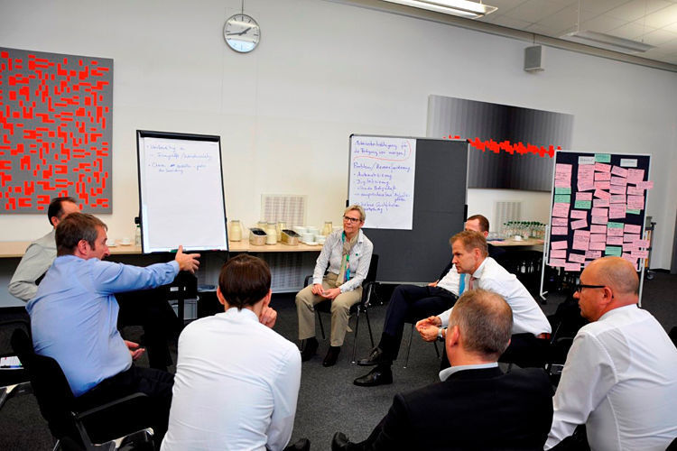 In Workshops tauschten sich die Teilnehmer praxisnah aus, zu aktuellen Fragestellungen in Bezug auf Lean & Green-Themen. (Foto: Growtth Consulting Europe)