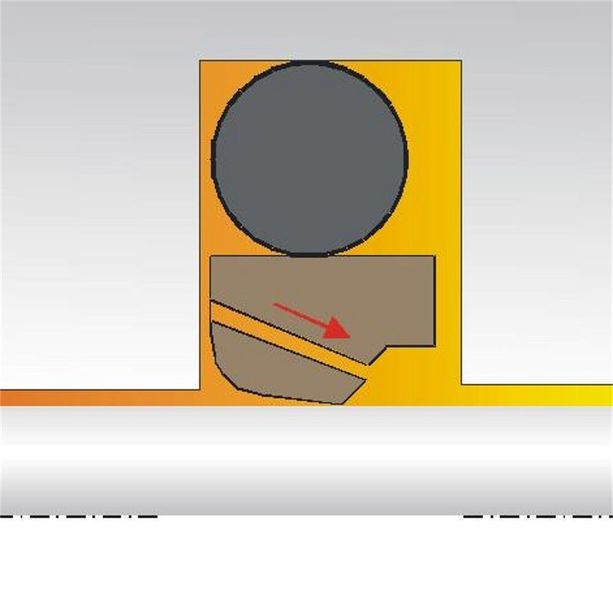 Abb. 2 Die Bohrung im PTFE-Profilring ist eine patentierte automatische Druckentlastungsfunktion, die Primär- und Sekundärdichtung vor Überdruck im Dichtungszwischenraum schützt. (Archiv: Vogel Business Media)
