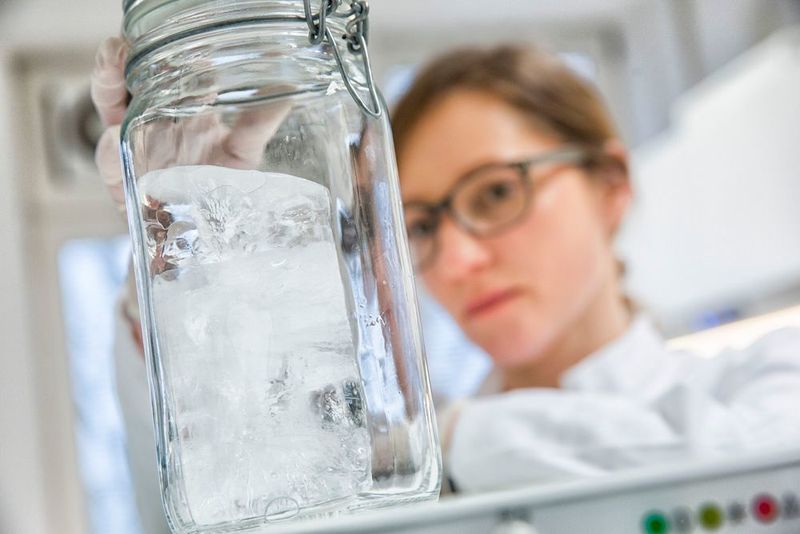 Arctic sea-ice core (Alfred-Wegener-Institut / Tristan Vankann)