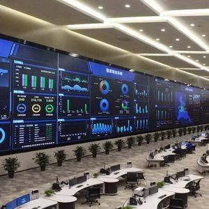 Gigantisch: die weltgrößte Videowand von Delta Electronics mit 324 80“-LED-Bildschirmen in China. (Bild:  Delta Electronics)