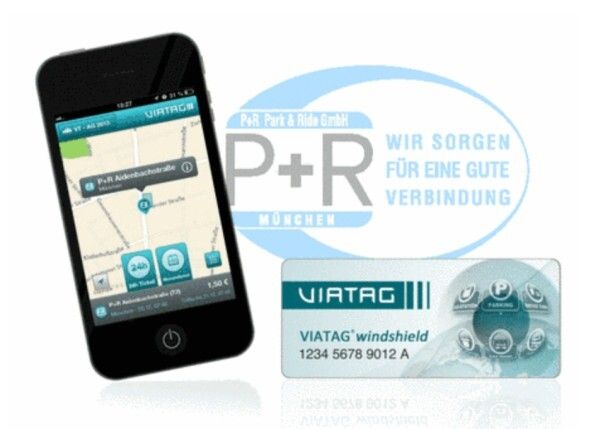 Die Smartphone-App VIATAGapp und der RFID-Aufkleber VIATAGwindshield machen das Parken so einfach wie noch nie (Bild: VIATAG)