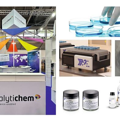 Analytichem stellt auf der Analytica 2026 sein wachsendes Produktportfolio an Referenzmaterialien, spezialisierten Laborchemikalien und Reagenzien, Verbrauchsmaterialien und Lösungen für die Probenvorbereitung vor.  (Bild: Analytichem)