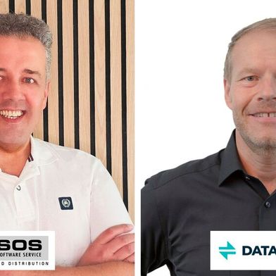 Miro Milos (l.) und Jörg Schweinsberg sind überzeugt, dass die Zusammenarbeit zwischen SOS Software Service und Datacore viel Potenziale für  Anbieter, Distributoren und Fachhandelspartner bereithält.  (Bild: SOS Software Service / Datacore)