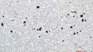 Graphitausscheidungen im Gefüge (Swiss Steel)