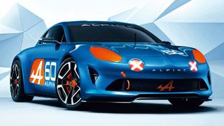 Optisches Vorbild des blau-orangen Zweisitzers ist der Klassiker Alpine A110 aus den 60er-Jahren. (Foto: Renault)