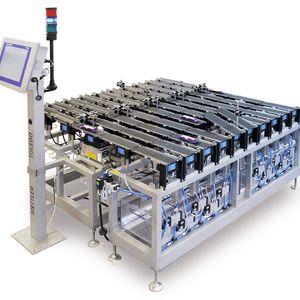 Bild 1: Mehrspur-Kontrollwaagen überprüfen das Produktgewicht an bis zu 16 Linien gleichzeitig. Die einzelnen Linien lassen sich synchron oder unabhängig voneinander betreiben.