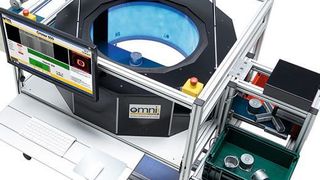 Der Orbiter 600 eignet sich zur 360°-Oberflächenprüfung der Mantelfläche von Rundteilen im Durchlauf bis 120 Teile/min. (Omni Control)