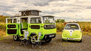 Die Produktlinien X-Bus (l.) und Evetta (r.) von Electric Brands werden künftig von der FCA Bank finanziert. (Bild: Theodor Barth/Electric Brands)