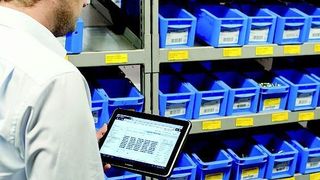 Falcon hilft dem Anwender, die Übersicht über die noch vorrätigen Inhalte der zahlreichen Kanban-Kisten in den verschiedensten Regalen zu behalten. (Bild: Ferdinand Gross)