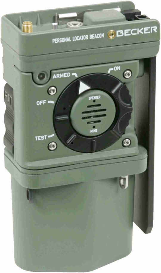 Robustes Design für den Ernstfall: Beim Notfunkgerät MR510 von Becker Avionics kommen mehrere über Facturee bezogene Komponenten zum Einsatz, darunter das Gehäuse, Batteriegehäuse, der Deckel und die Aktivierungseinheit.(Bild:  Becker Avionics)