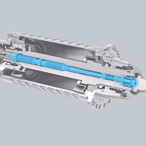 Das Innenleben des Röhm-Werkzeugspanners HSK Flex. Röhm hat gemerkt, dass man solche Systeme nicht immer als komplette Einzelfertigungen aufwendig entwickeln und herstellen muss. Auch unterschiedlich lange Spindeln ließen sich so mit einem System schnell bestücken.(Bild:  Röhm)