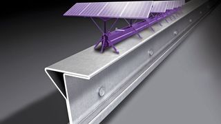 Tox-gefügtes Stahlblechprofil von Welser Profile für die Unterkonstruktionen von Solarsystemen und Photovoltaikanlagen.  (Bild: Tox Pressotechnik)