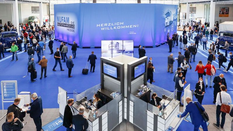 Die Nutzfahrzeugmesse NUFAM findet alle zwei Jahre statt.(Bild:  Messe Karlsruhe/ Jürgen Rösner)