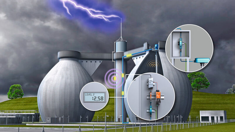Bild 1: Für prozesstechnische Anlagen wie Chemieanlagen, Klärwerke oder Biogasanlagen bietet Weidmüller eine komplette Blitz- und Überspannungsschutzlösung für eigensichere Stromkreise in explosionsgefährdeten Umgebungen von Zone 2 bis Zone 0 an. (Bild: Weidmüller)