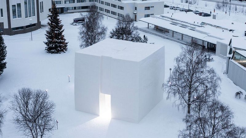 Der temporäre Polestar-Space im finnischen Rovaniemi kann noch bis Ende Februar besucht werden.(Bild:  Polestar)