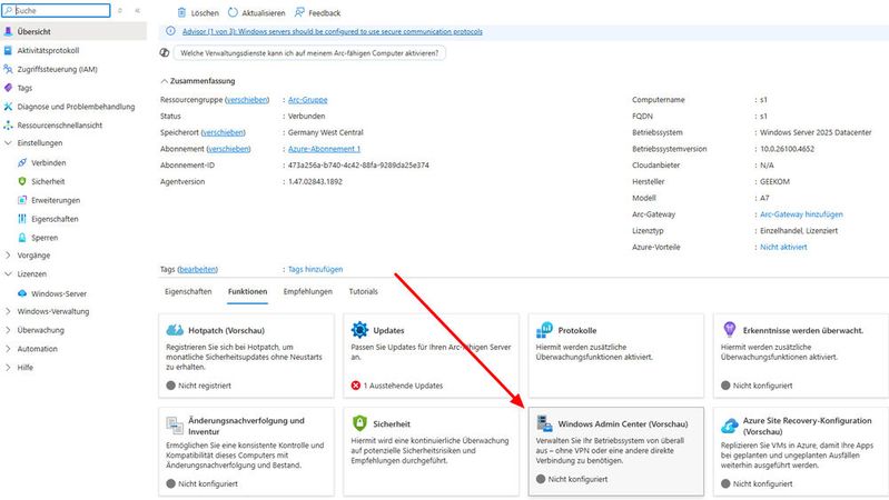 Virtuelle Maschinen im Windows Admin Center: Erstellen, Konfigurieren und Starten von Hyper-V-VMs direkt im Webbrowser.(Bild:  Joos | Microsoft)