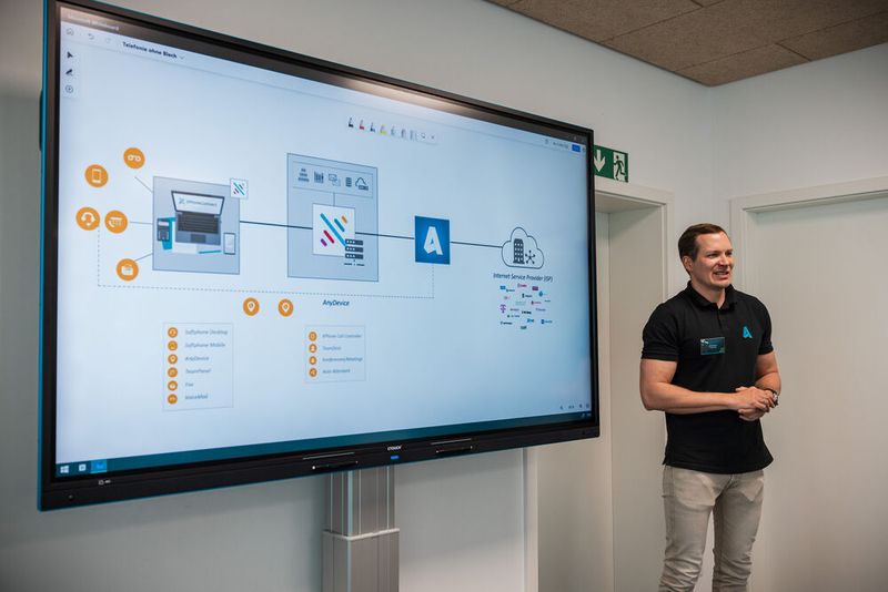 Weiter geht es mit dem 2. Workshop-Teil: Frank Gruza von TE-SYSTEMS präsentiert das Zusammenspiel von anynode SBC und XPhone Connect.  (Bild: C4B)