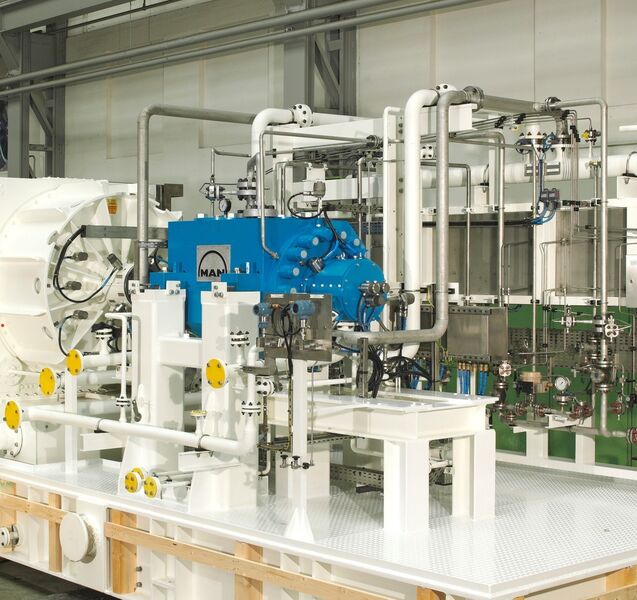 Einer der zahlreichen MAN-Turbokompressoren, die bereits im Oman installiert wurden. (Bild: MAN)