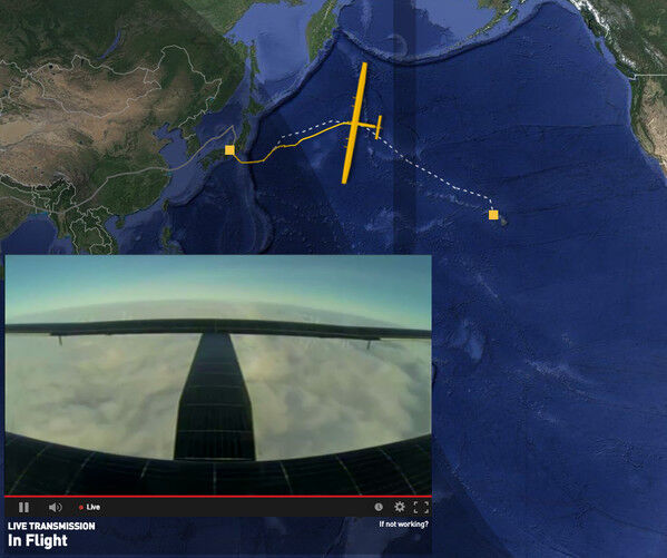 Flug 8 Nagoya - Kalaeloa, Hawaii (USA): Impressionen (Bild; Solar Impulse)