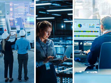 Connectware ermöglicht die Kollaboration zwischen Produktionstechnik, IT und Business und beschleunigt damit maßgeblich die Realisierung von Digitalisierungsprojekten in der industriellen Fertigung. (Bild:  iStock: gorodenkoff, Cybus GmbH)