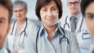 Les HelloMask, c’est leur nom, sont destinés à remplacer les masques chirurgicaux à trois plis habituellement portés par le personnel médical et plus tard, ceux du grand public. (Source : HMCARE/EPFL)