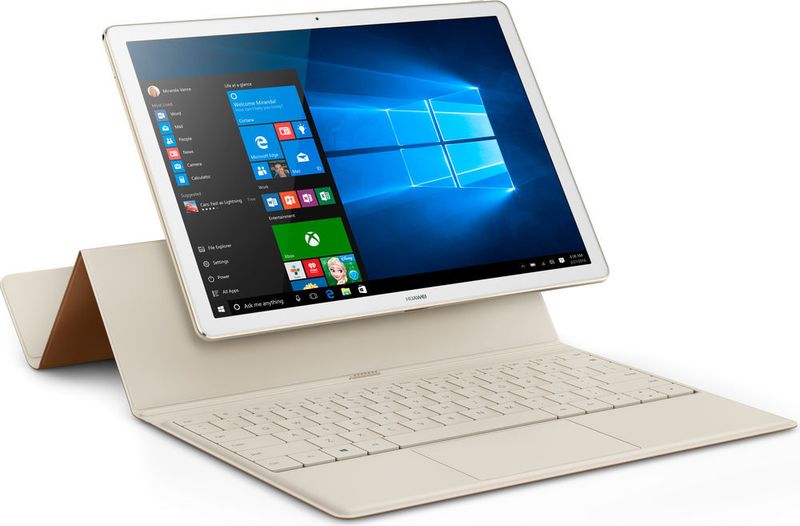 Das 12-Zoll-Windows-Tablet MateBook ist sieben Millimeter flach. Das Keyboard mit integrietem Aufsteller kostet extra. (Huawei)