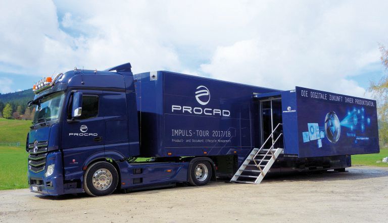 Mit dem Procad-Truck kommen Tipps zur Digitalisierung aufs Firmengelände.  (Procad)