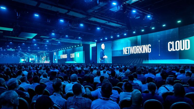 Auf der Discover 2026 zeigte HPE, wie stark sich der Fokus verschiebt: Nicht mehr Compute, sondern das Netzwerk bestimmt die Leistungsfähigkeit moderner KI-Infrastrukturen.(Bild:  Dean OBrien | HPE)