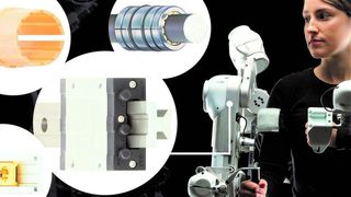 Exoskelett für Schlaganfall-Patienten! Das System Harmony von Harmonic Bionics hilft beim Muskelaufbau. Schmierfreie Igus-Gleitlager sorgen für sekundenschnelle Anpassbarkeit. (Igus)