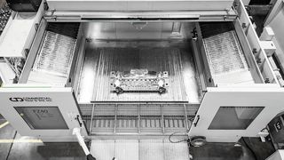 Eine typische Spritzgussform, die bei CTD hergestellt wird. Sie besteht meist aus hochgehärtetem Werkzeugstahl P-20. (Zimmermann)