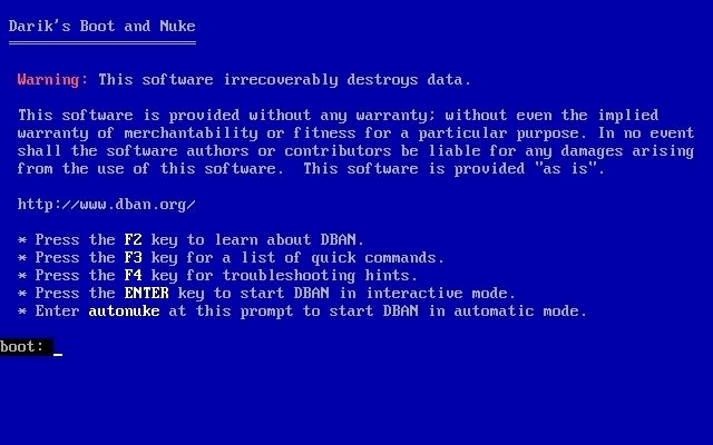 Darik’s Boot and Nuke löscht alle Datenträger eines Computers – zuverlässig und direkt per Start von CD. (Archiv: Vogel Business Media)