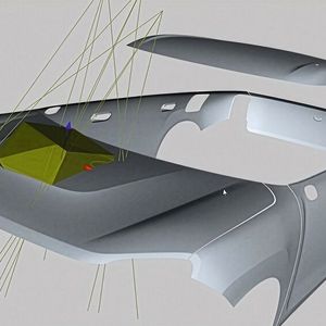 Sichtfelder, Messabstände und potenzielle Abschattungen werden bereits in der Planungsphase bei der Simulation mit dem CAD-Modell der Karosserie analysiert, um eine hohe Flächenabdeckung und prozesssichere Roboterbahnen zu erreichen.(Bild:  Micro-Epsilon)
