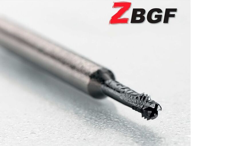Le tourbillonneur ZBGF de DC Swiss permet le perçage du trou et le tourbillonnage du filet avec un seul et même outil. (DC Swiss SA)
