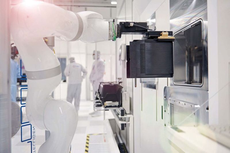  Nicht sauber, sondern rein: Wafer-Handling in den Reinräumen des InfineonStandorts in Villach.  (Infineon)