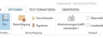 Nachdem diese Einstellungen vorgenommen sind, können Anwender bequem über die Registerkarte „Optionen“ von neuen E-Mails Nachrichten digital signieren oder verschlüsseln. (Bild: Thomas Joos)