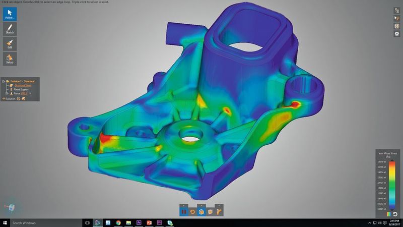 Strukturmechanische Simulation der Beanspruchung einzelner Geome­trien in einem komplexen Gussteil.  (Ansys Inc)