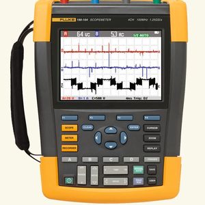 Bild 2: Das Fluke Scope-Meter der Serie 190 II kann gleichzeitig vier Signale erfassen und anzeigen. 